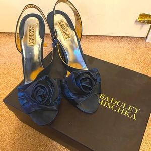 Badgley Mischka Royal Blue Evening Shoes